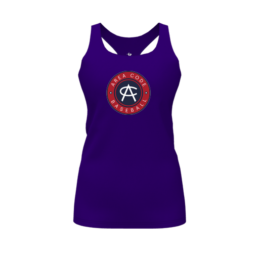 [FT0TRBPP-FYS-LOGO1] Decker Racerback Tank Top (Female Youth S, Purple, Logo 1)