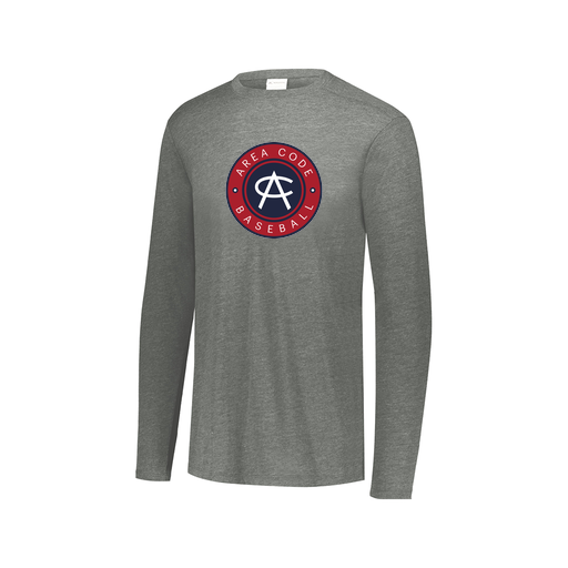 [FTLCUBGY-AXS-LOGO1] Decker Men's Tri-Blend T-Shirt - Long Sleeve (Adult XS, Gray, Logo 1)