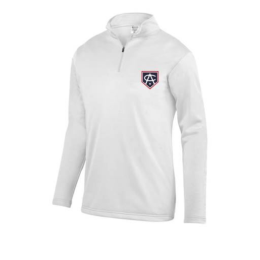[FOLQFFWH-AS-LOGO3] Decker Men's FlexFleece 1/4 Zip (Adult S, White, Logo 3)