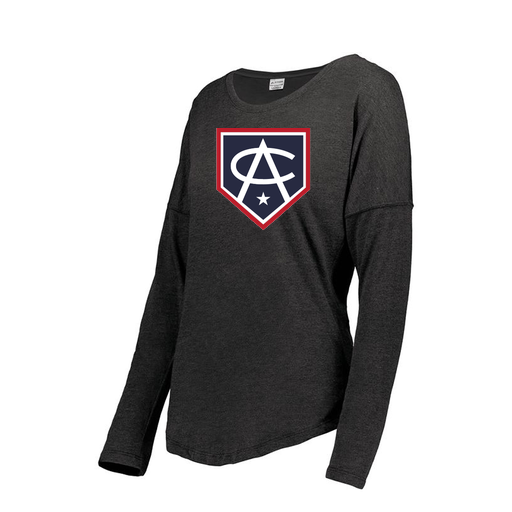 [FTLCUBBK-FAXS-LOGO3] Decker Women's Tri-Blend T-Shirt - Long Sleeve (Female Adult XS, Black, Logo 3)